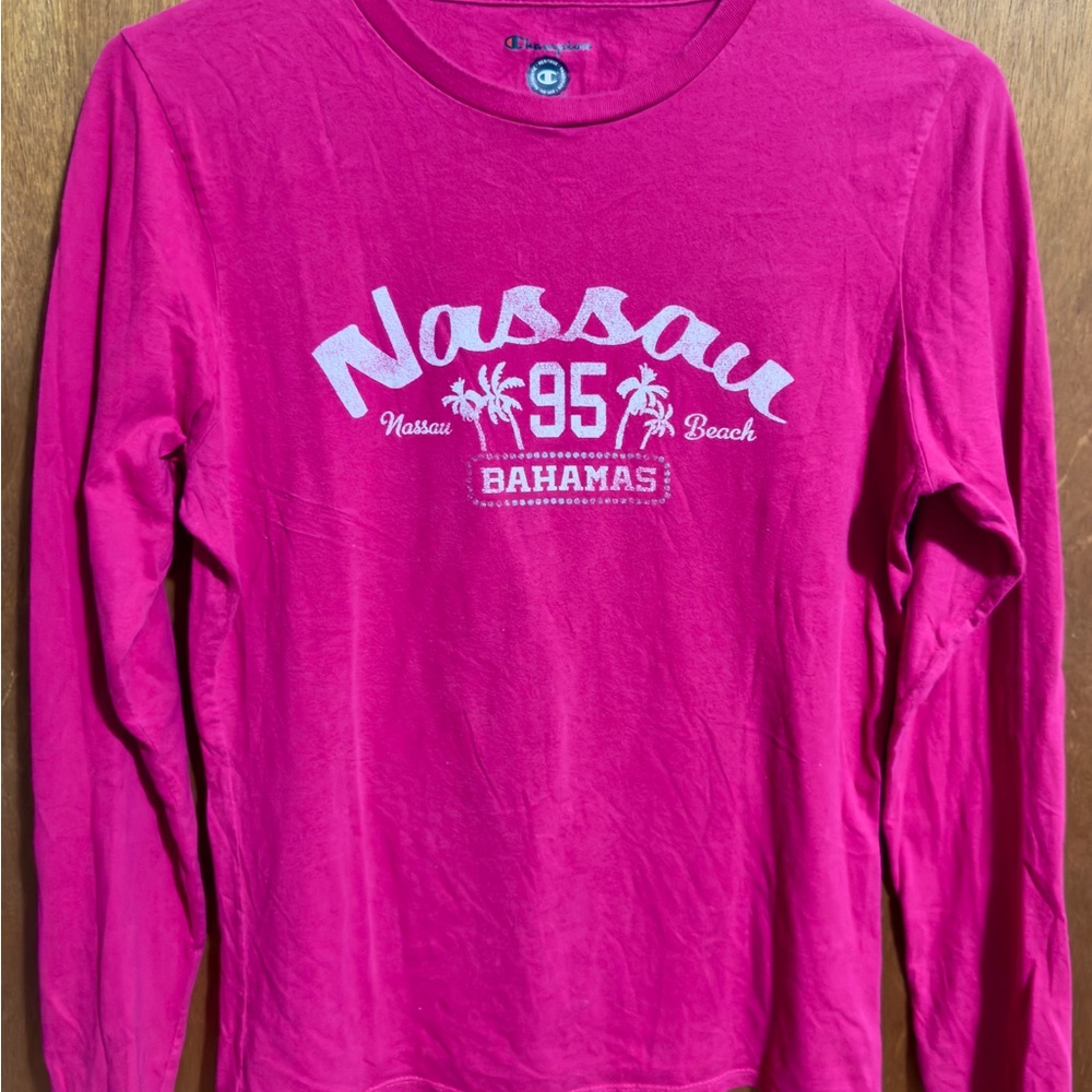 Girl’s Nassau Bahamas Long Sleeve Shirt - Pink